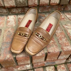 Cole Han Country brown loafers with gold buckle size 8.5